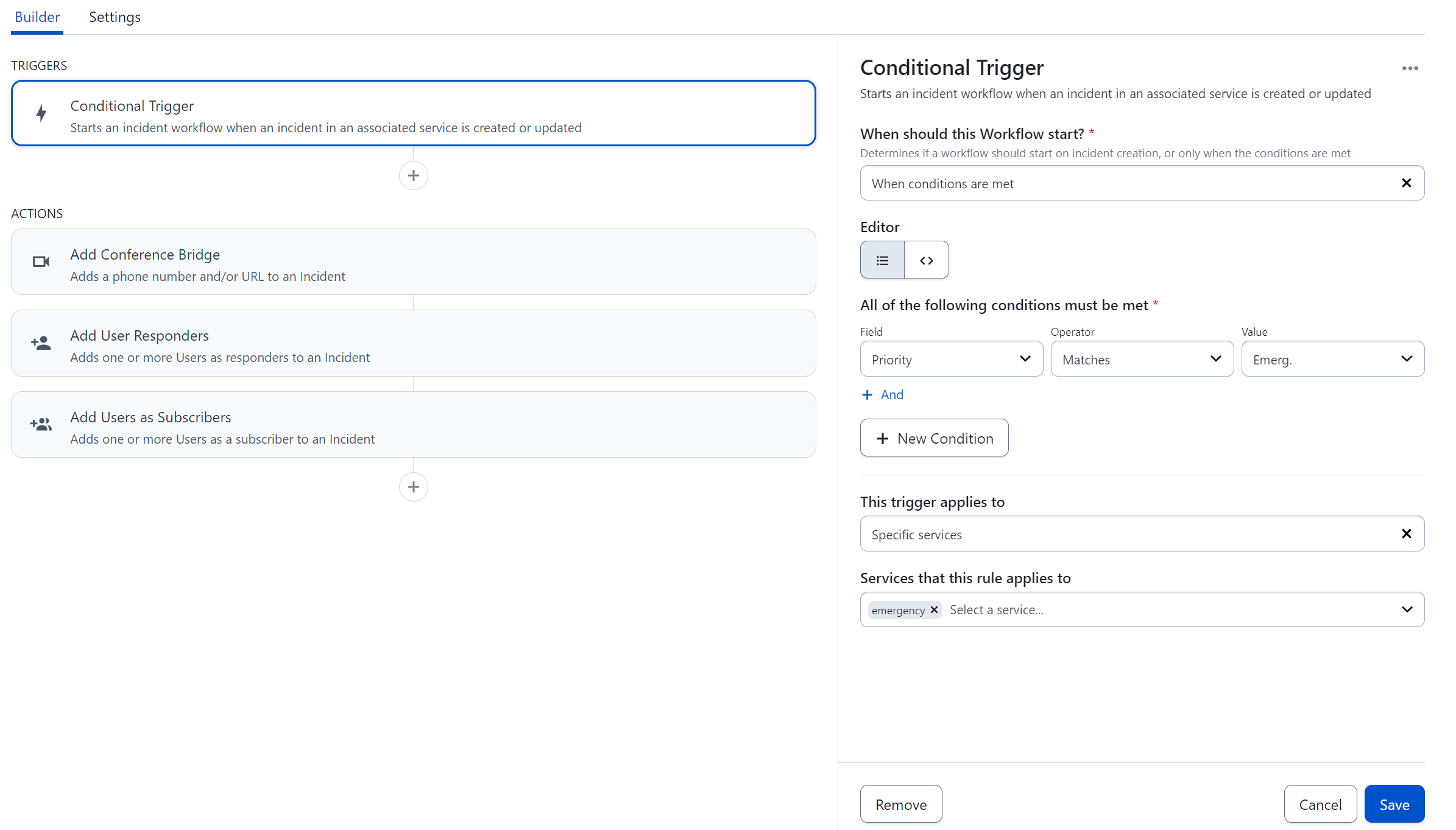 Use incident workflows to streamline response.